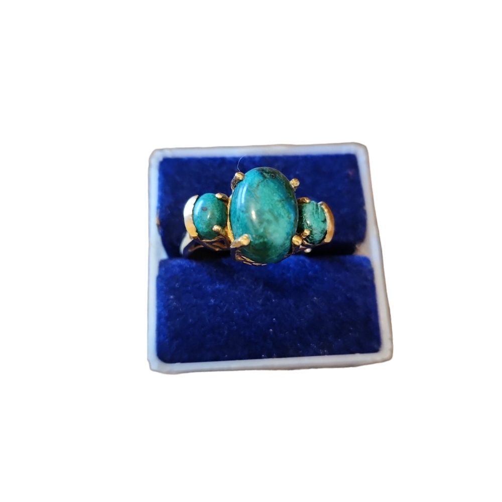 Green Natural Stone Ring-GbB